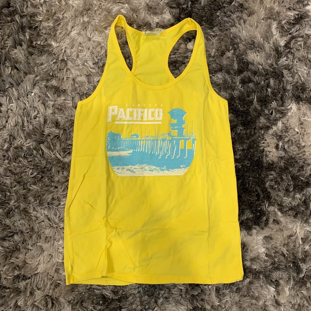 Cerveza Pacifica Yellow Women's LG Tank Top-Threadfast-RN#122857--